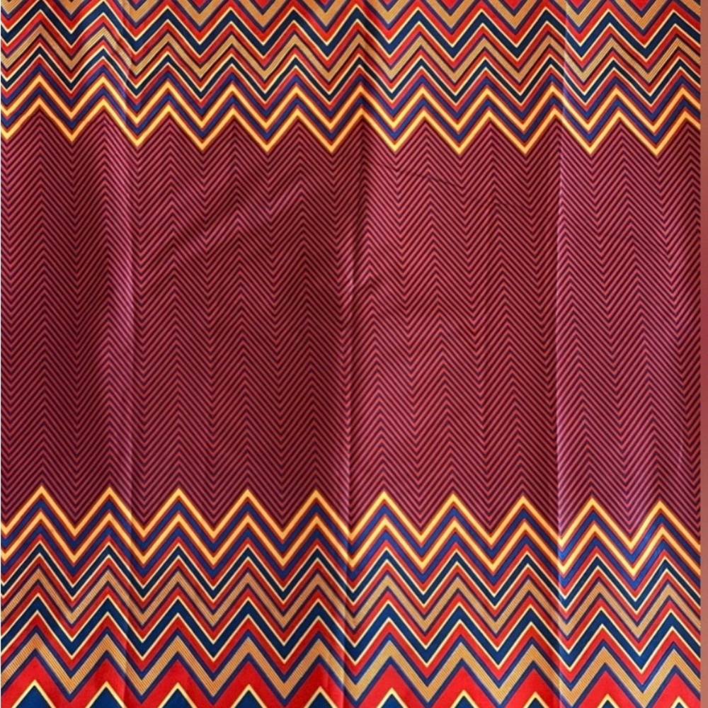 Chevron Patterned Multicolor Poly/Cotton Fabric - image 1